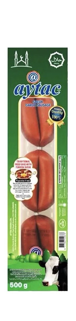 6ad1acd5-b609-4604-86f7-edc4b706a264 Aytac Sucuk Garlic Sausage 500g - Image 1