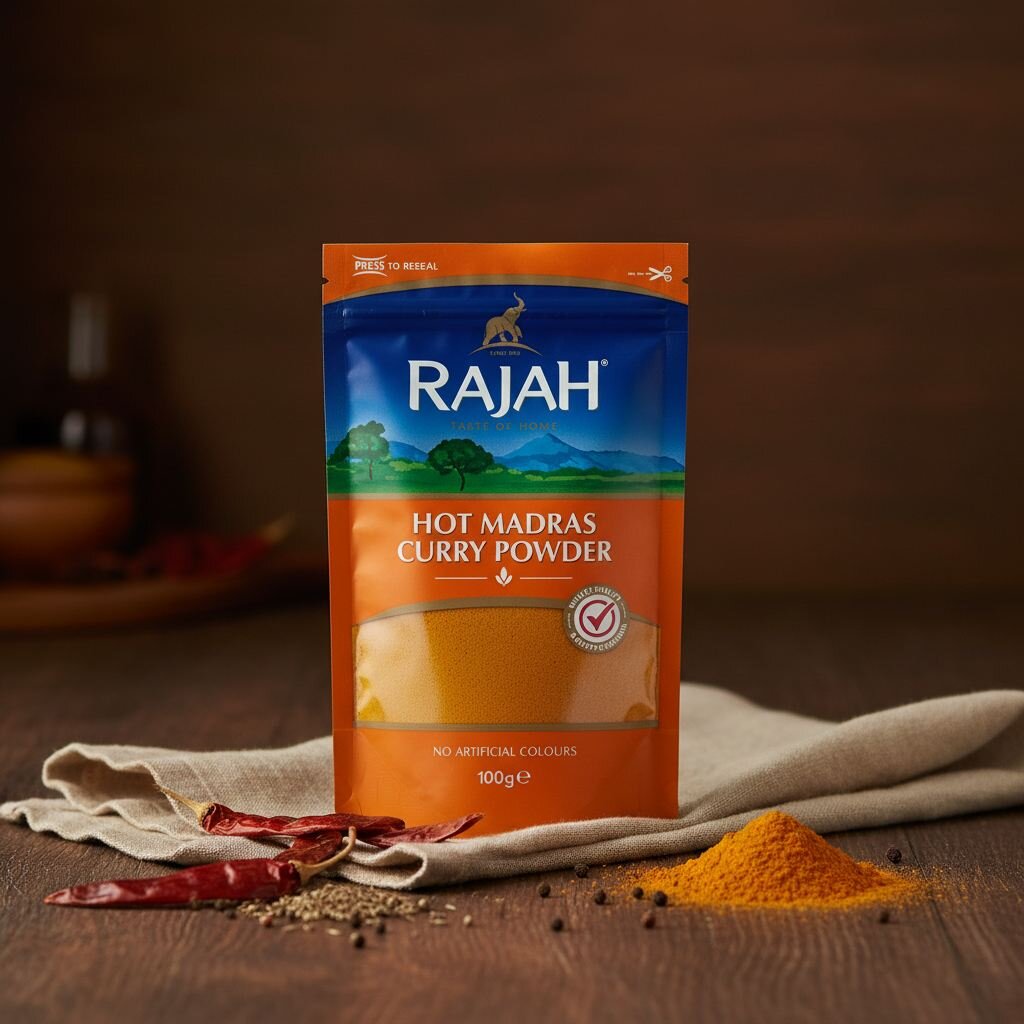 6237278a-e732-4762-a18f-d48406d6a713 Rajah Madras Curry Powder (Hot) 100g - Image 1