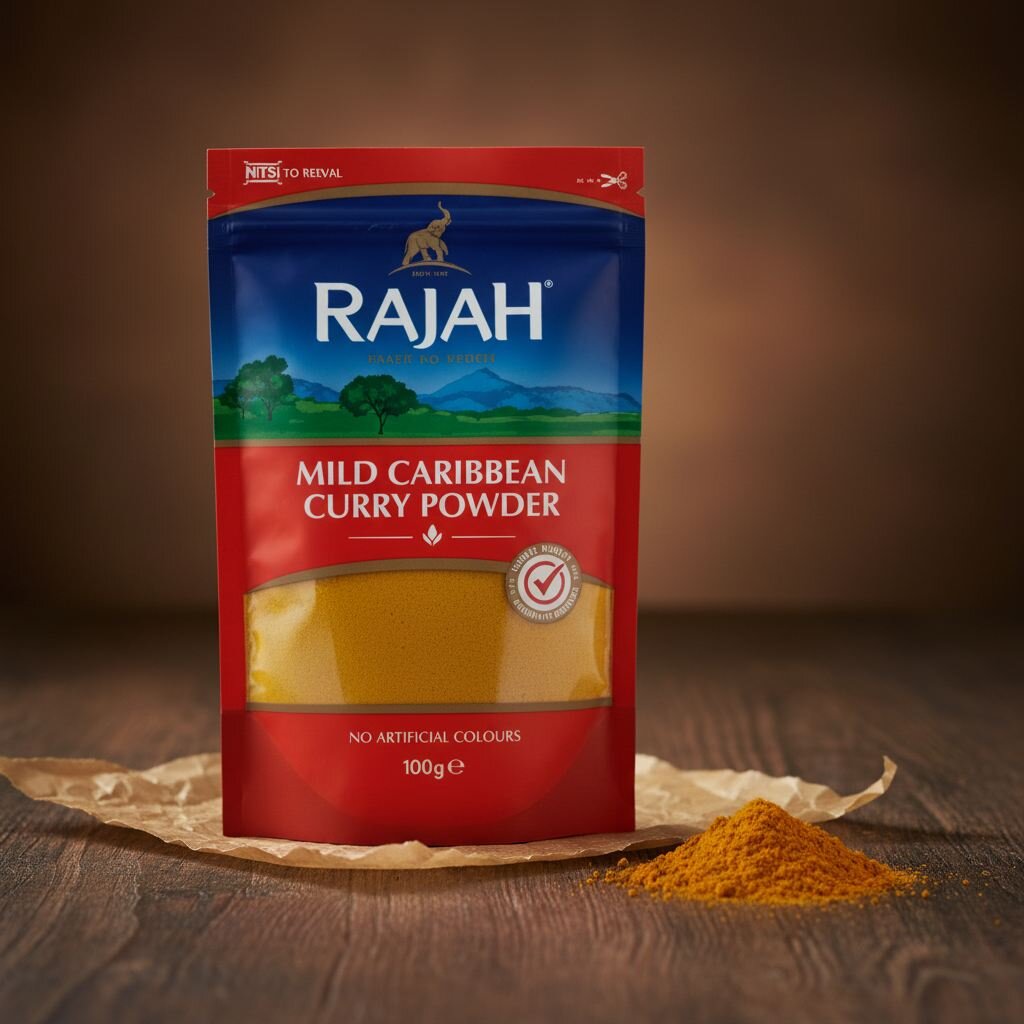 d42abdb5-5811-48c5-a1ab-1e7d4fea6ac5 Rajah Caribbean Curry Powder (Mild) 100g - Image 1