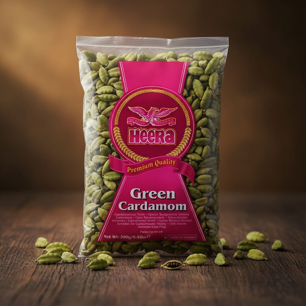 d8e1250b-b6e2-4c64-a460-9eb19a0cfeae Heera Green Cardamom 200g - Image 1
